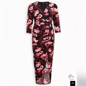 Torrid Maxi Hi-Lo Studio Knit Dress V-Neck